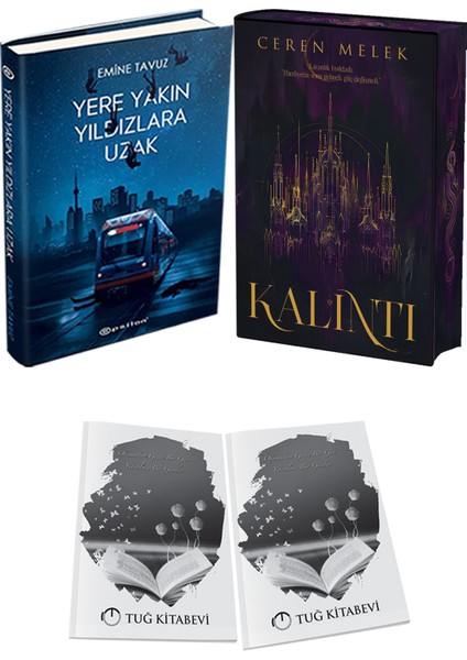 Kalıntı Ciltli ve Yere Yakın Yıldızlara Uzak Ciltli Emine Tavuz 2li Set + Hediyeli