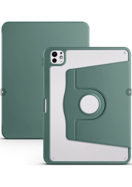 iPad Pro 11 Inç 2025 M5 Çipli 360 Derece Dönebilen Standlı Pino iPad Tablet Kılıfı