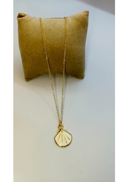 Deniz Kabuğu Kolye Beyaz