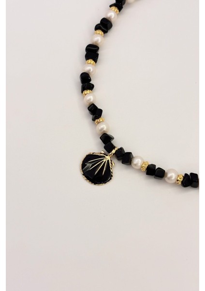 Noir Pearl No:1 Altın Kaplama Kolye modelleri