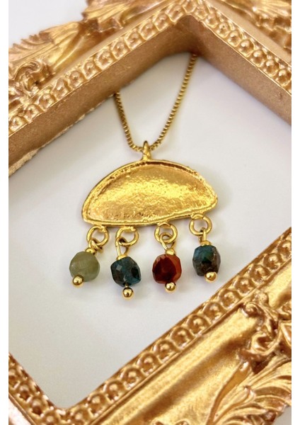 Moon Wave No:2 Altın Kaplama Kolye