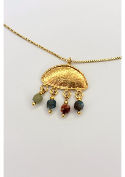 Moon Wave No:2 Altın Kaplama Kolye modelleri