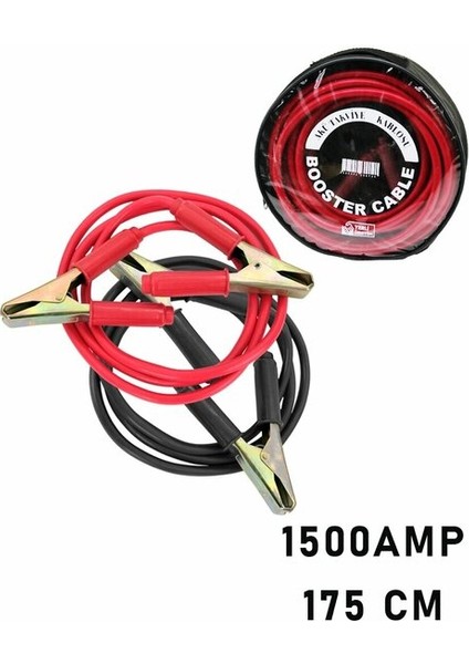 1500 Amper Kamyon Için Akü Takviye Kablosu 175CM - Pencereli Bez Çantalı (5224)
