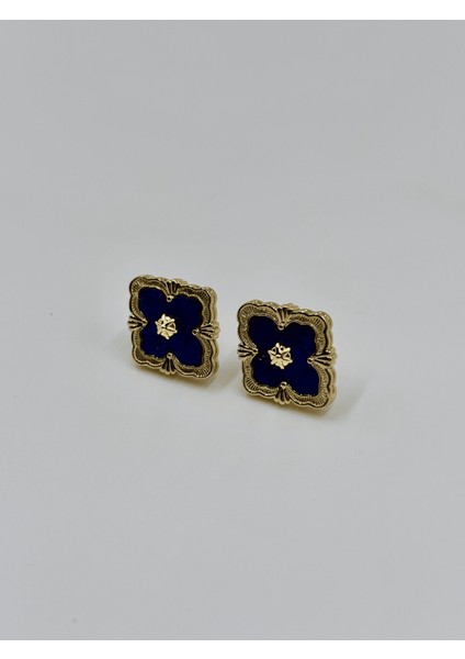 Vivienne No:3 Lacivert Çelik Küpe modelleri