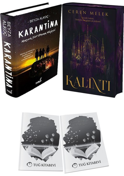 Kalıntı Ciltli ve Karantina 1 Ciltli Beyza Alkoç 2li Set + Hediyeli