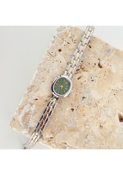 Plage Gümüş Gold Saat Yeşil