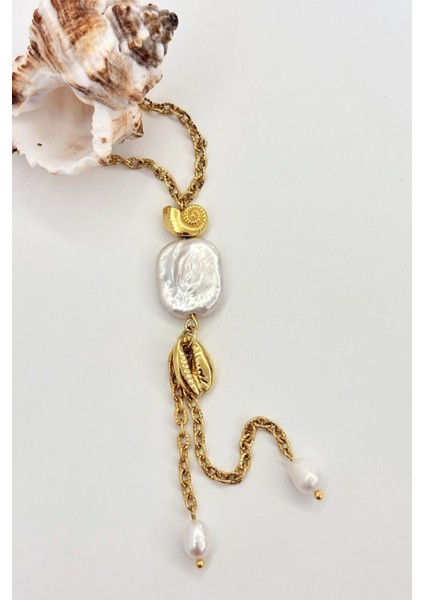 Sea Whisper No:1 Altın Kaplama Kolye