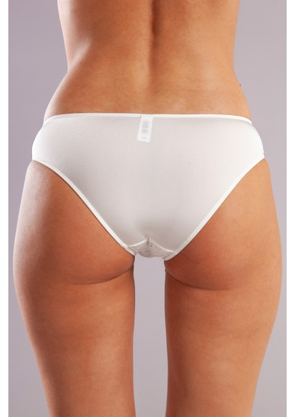 Gala Mini Slip, Kadın Dantelli Ekru Külot