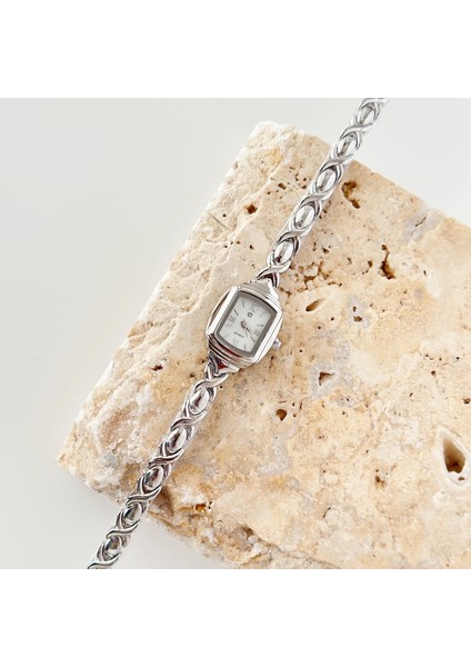 Arion Gümüş Saat Beyaz