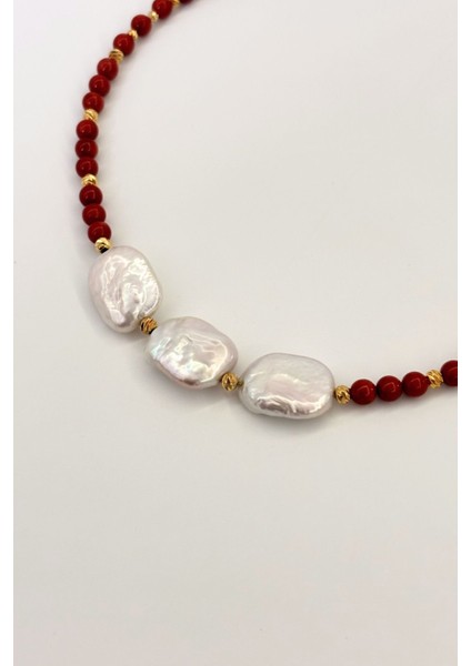 Coral Pearl No:1 Altın Kaplama Kolye modelleri