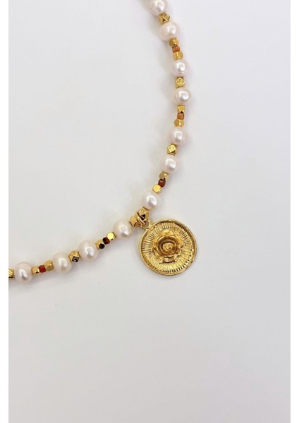 Roselle Pearl No:1 Altın Kaplama Kolye modelleri