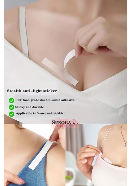 36 Parça Şeffaf Elbise Sabitleyici Bant Dekolte Abiye Takı Gelinlik Elbise Sütyen Kaydırmaz Bandı fırsatları