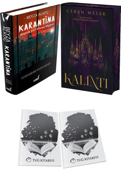 Kalıntı Ciltli ve Karantina 2 Ciltli Beyza Alkoç 2li Set + Hediyeli