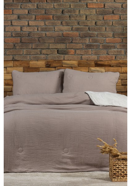 Palermo Comfort Uyku Seti Çift Kişilik 3 Parça (220X240 Cm) Bej