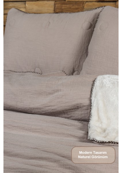 Palermo Comfort Uyku Seti Çift Kişilik 3 Parça (220X240 Cm) Bej modelleri