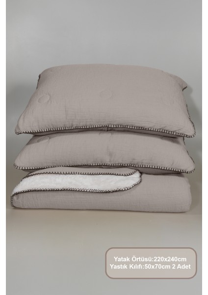 Palermo Comfort Uyku Seti Çift Kişilik 3 Parça (220X240 Cm) Bej indirimleri