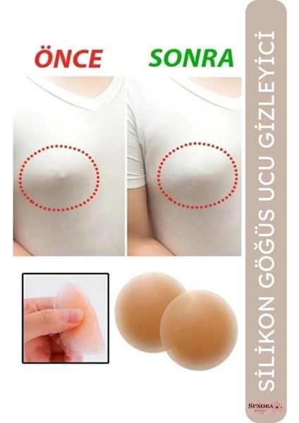 Silikon Göğüs Ucu Kapatıcı Gizleyici Ten Rengi Meme Ucu Kapatıcı Bant Aparat Nipple Pad