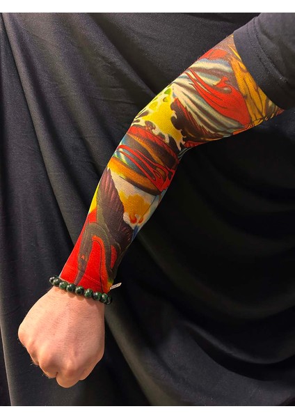 Wizard Çorap Dövme Glebilir Kol Bacak Dövmesi Likralı 2 Adet Model 25