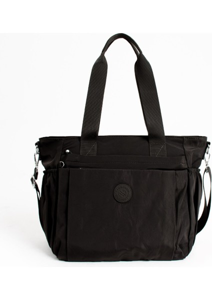 Kadın Büyük Boy 4 Bölmeli Suya Dayanıklı Paraşüt Kumaş Çapraz ve Omuz Askılı Çanta 7004