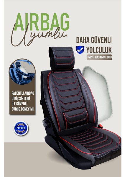 Kia Soul Deri Oto Koltuk Kılıfı Ön Arka Takım Antalya Seri Siyah Kırmızı Scr fırsatları