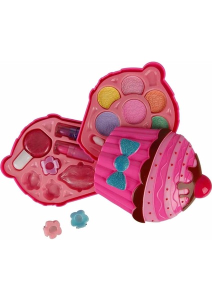 Cupcake Şekilli 2 Katlı Makyaj Güzellik Seti
