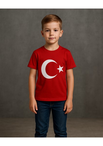 Çocuk Ay-Yıldız T-Shirt