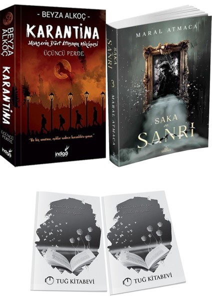 Saka ve Sanrı 3 ve Karantina 3 Beyza Alkoç 2li Set + Hediyeli