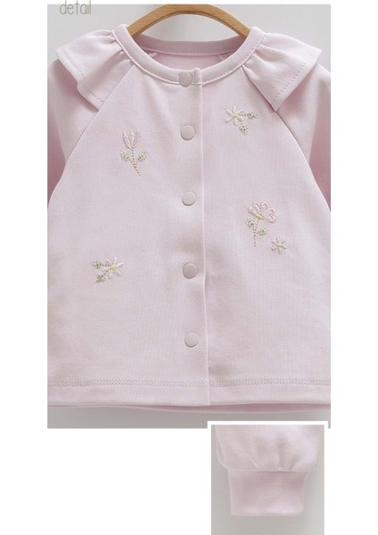 Cute Rabbıt Çiçek Nakışlı Çıtçıtlı Alt Üst Takım - Caramell - TKK1479 - Lila - 9 - 12 Ay - TKK1479-LILA-9 - 12 Ay Lila fiyatları