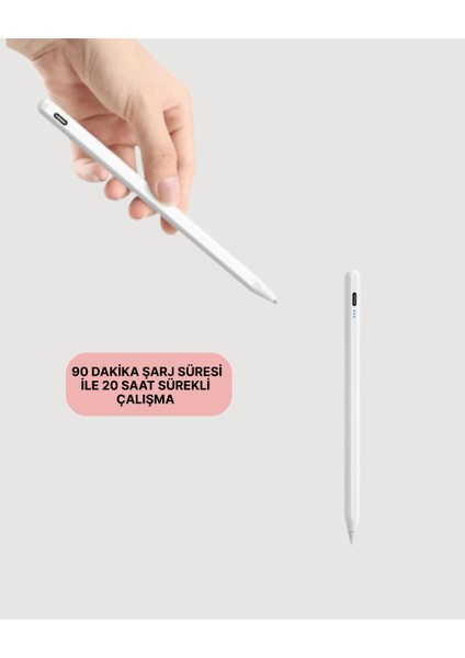 Yüksek Hassasiyetli Eğim Sensörlü Dijital Kalem – Usb-C Hızlı Şarjlı modelleri