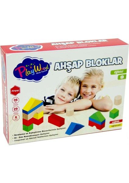 Playwood Eğitici Ahşap Bloklar 29 Parça