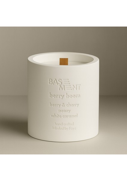 : Berry Boom : Dekoratif % 100 Soya Beton Mum (Berry, Kiraz, Şakayık (Peyoni), Karamel) fiyatları
