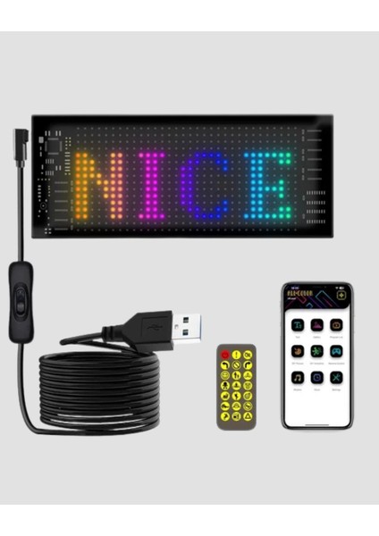 Akıllı LED Matrix Panel – USB Bağlantılı, Kaydırmalı Yazı ve Animasyon Desteği indirimleri