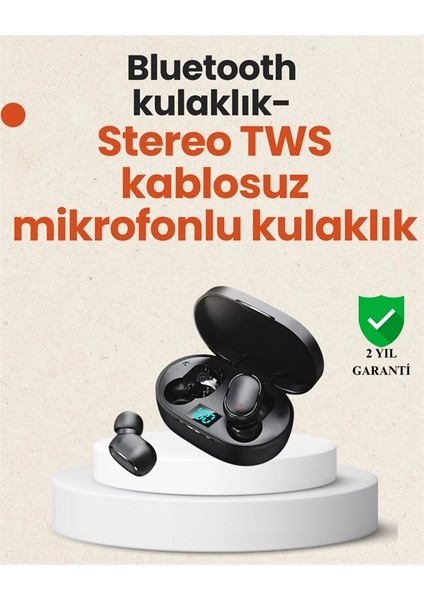 Tws Bluetooth Kulaklık Kulak Içi Kablosuz Dijital Göstergeli Çağrı Cevaplayabilen