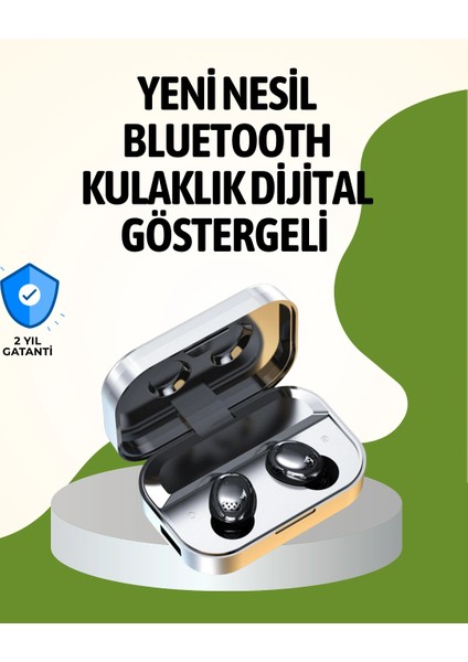 Gerçek Kablosuz Kulaklık – Bluetooth 5.0, Şarj Kutulu, Parmak Izi Kontrollü