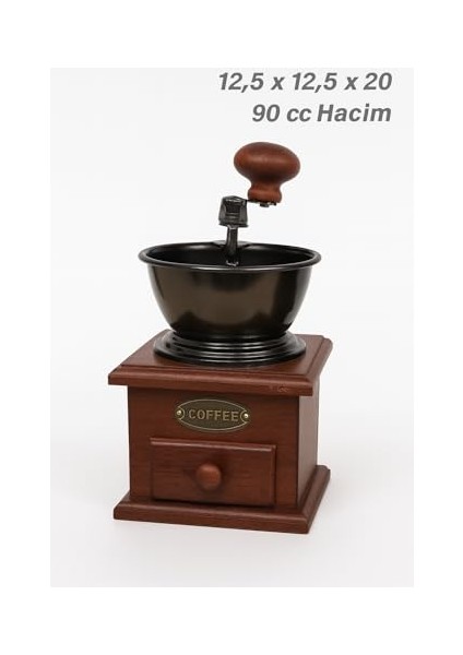 Kahve Değirmeni – 90 cc Hacim, 12,5 x 12,5 x 20 Cm, Paslanmaz Çelik Bıçaklı modelleri