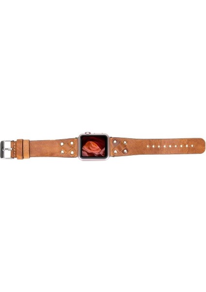Apple Watch Uyumlu Deri Kordon Cross 42-44-45MM St V18 modelleri