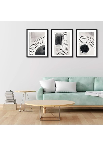 3 Parça Çerçeve Görünümlü Mdf Tablo Seti Setra fiyatları