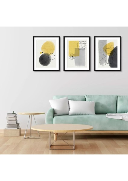 3 Parça Çerçeve Görünümlü Mdf Tablo Seti fiyatları