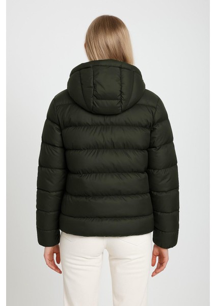 Unisex Içi Kürklü Şişme Mont bol kalıp