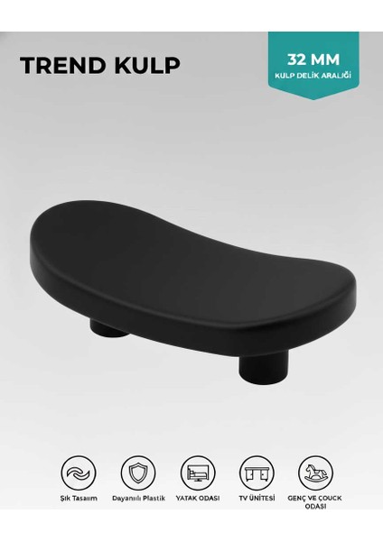 Lüks Trend Kulp (32 mm ) Mobilya Yatak Odası Tv Ünitesi Konsol Çocuk ve Genç Odası Kulp