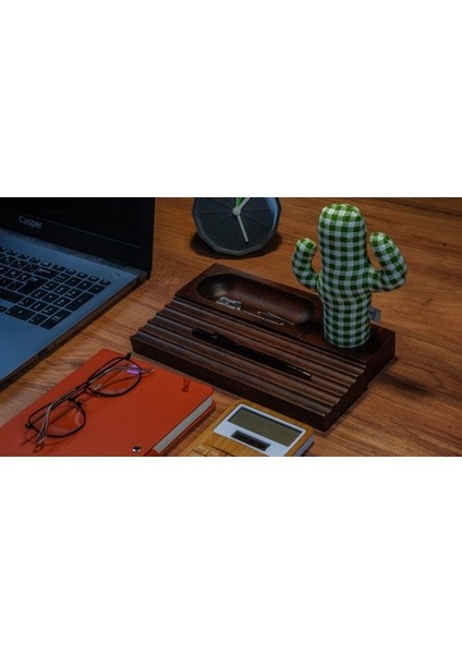 Woody Üçlü Ofis Seti Koyu Kahverengi - Pötikare Kaktüs fiyatları