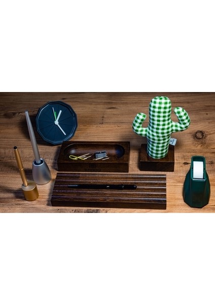 Woody Üçlü Ofis Seti Koyu Kahverengi - Pötikare Kaktüs modelleri