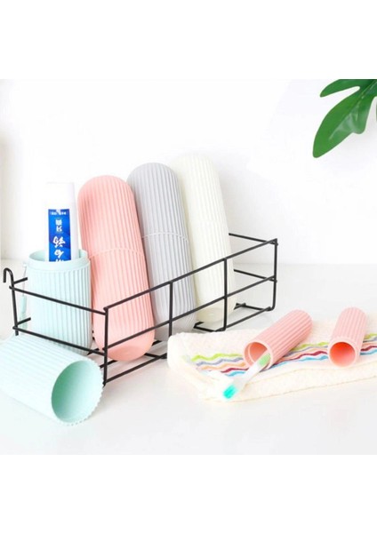 Seyahat Tipi Diş Fırçası Gözlük Makyaj Fırçası Için Çok Amaçlı Silindir Saklama Kutusu Ipli fırsatları