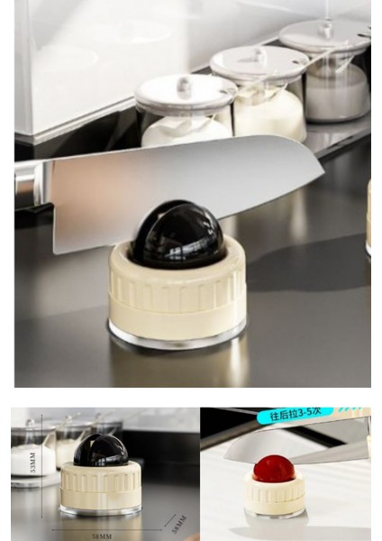 Masa Tezgah Fayans Üstüne Vantuzlu Bıçak Bileme Aparatı Bıçak Bileyici Satır Bileyici