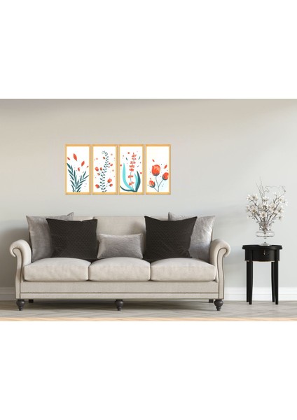 Parça Yapraklar Duvar Dekoru-Salon Oturma Yatak Odası Mutfak Ofis Için Tablo Seti Çerçeve Görünümlü fiyatları