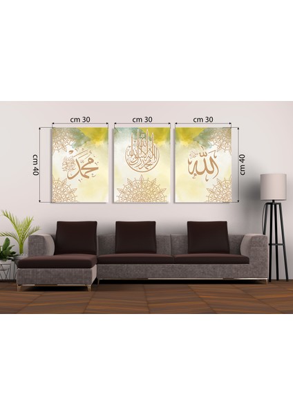 Islami Duvar Tablosu -Dini Ev Dekorasyonu Oturma Odası Salon Hediye