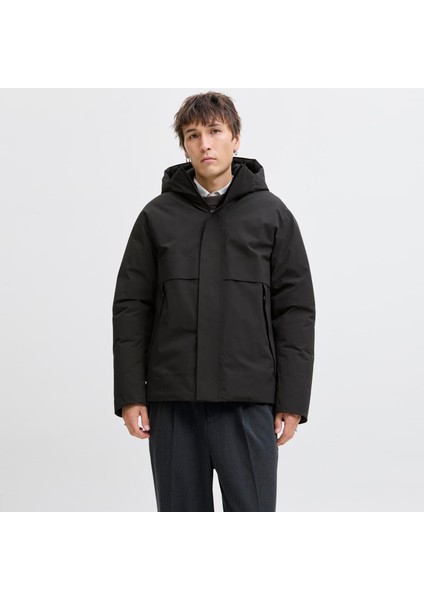 Erkek Fermuar Kapamali Kapüsonlu Mont - Ccmoon