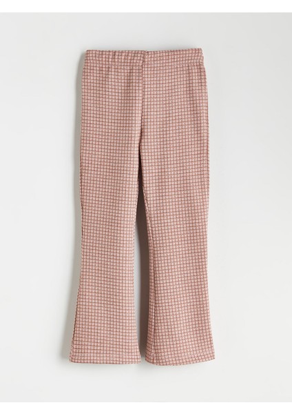 Yeni Sezon Beli Lastikli Ispanyol Paça Kız Çocuk Tayt