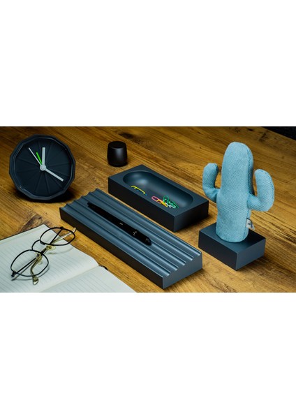 Kayigo Gri Woody Ikili Ofis Seti