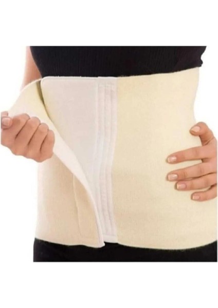 Beyaz Cırtlı Yün Bel Korsesi - 90 - 100 cm uzunluğunda bel çevresi vardır. 44 - 46 cm L (5 Beden) modelleri
